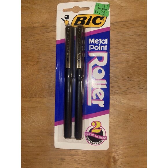 BIC Metal Point Roller Black Ink .4mm Fine Line Smooth Liquid Writing Metal Poin - Picture 10 of 14